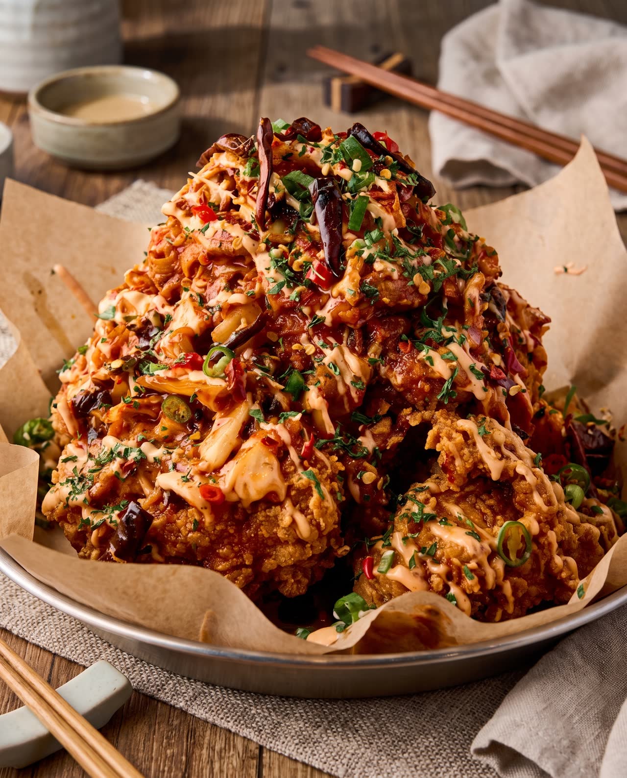 Lowkey Spots visual for Kimchi Red, a Korean fried chicken in Alpharetta.