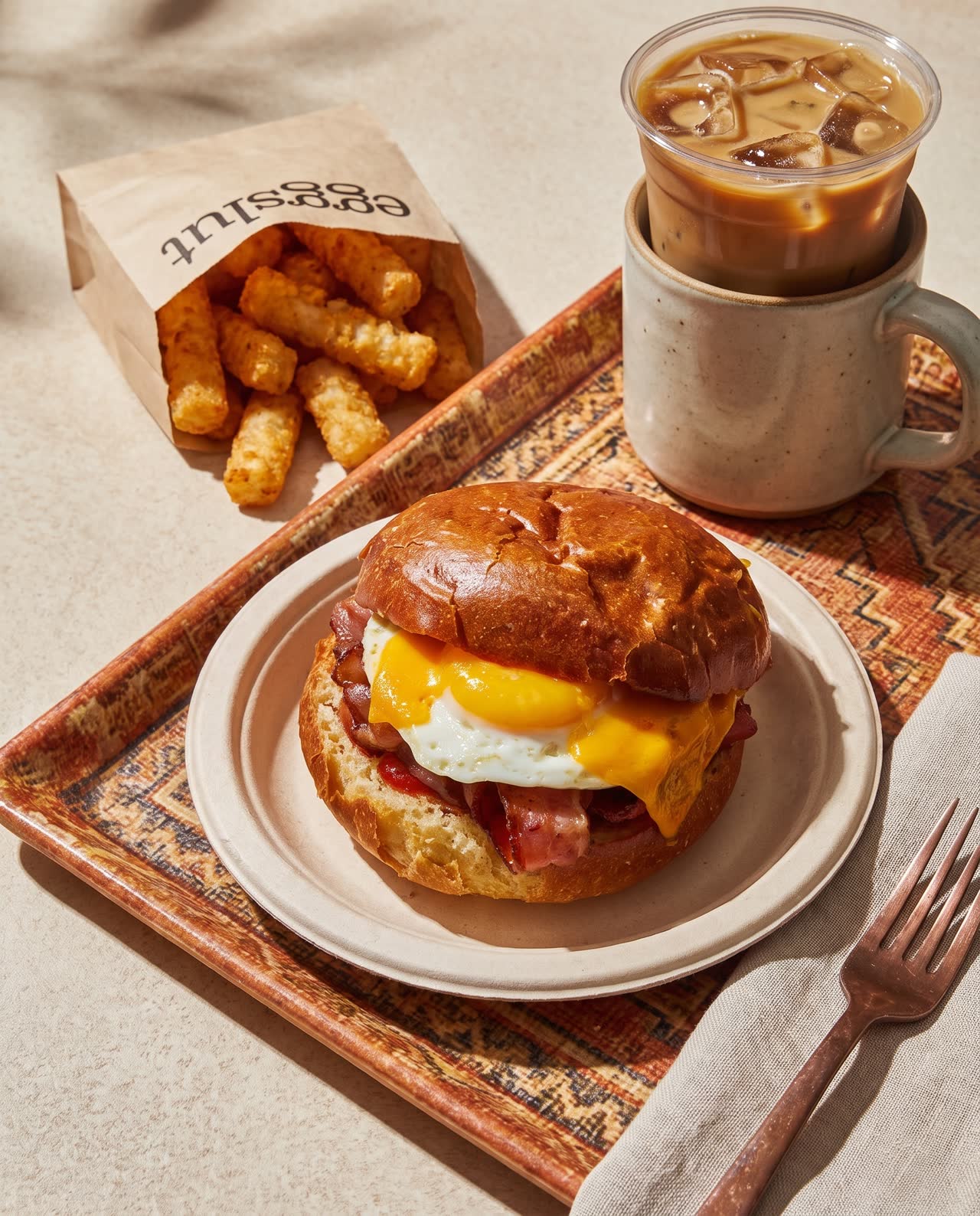 Lowkey Spots visual for Eggslut, a Breakfast sandwich / brunch in Downtown Atlanta / Moxy Atlanta Downtown.